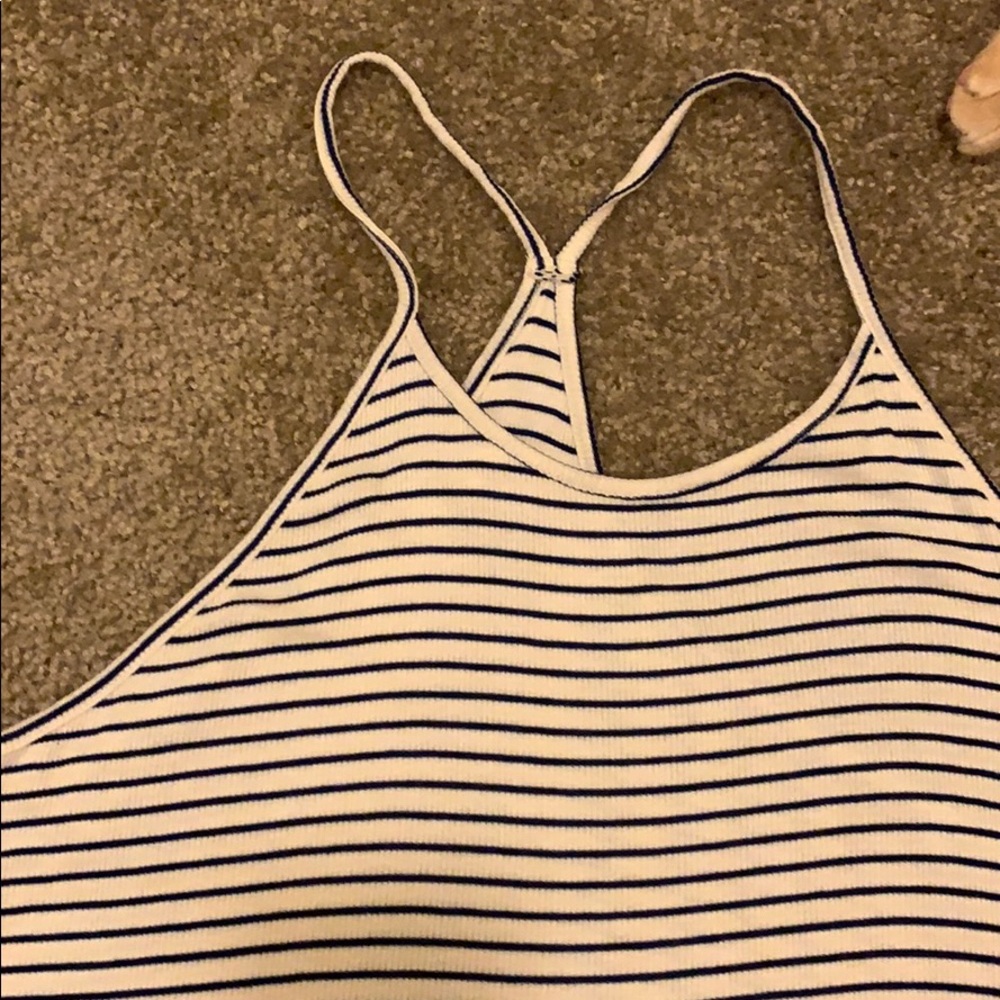 Striped Razor Back Tank Top - Picture 2 of 5